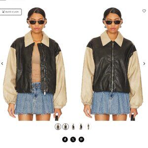 Revolve -Lioness Nirvana Bomber Jacket Camel — Used, Good Condition - Size Small